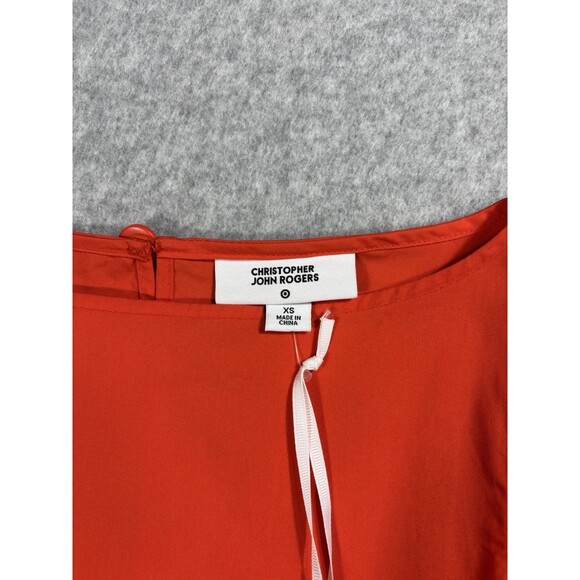 Christopher John Rogers for Target Orange Midi Sleeveless Dress Tiered Size XS - Picture 6 of 9